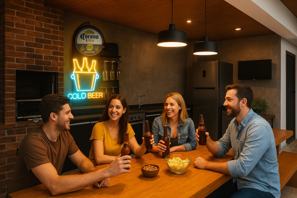 pessoas area gourmet